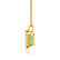 ELIZA - Emerald Cut Aqua Spinel 4 Claw Drop Pendant 18k Yellow Gold Pendant Lily Arkwright