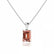 ELIZA - Emerald Cut Champagne Sapphire 4 Claw Drop Pendant 18k White Gold Pendant Lily Arkwright