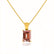 ELIZA - Emerald Cut Champagne Sapphire 4 Claw Drop Pendant 18k Yellow Gold Pendant Lily Arkwright