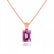 ELIZA - Emerald Cut Pink Sapphire 4 Claw Drop Pendant 18k Rose Gold Pendant Lily Arkwright