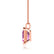 ELIZA - Emerald Cut Pink Sapphire 4 Claw Drop Pendant 18k Rose Gold Pendant Lily Arkwright