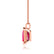 ELIZA - Emerald Cut Ruby 4 Claw Drop Pendant 18k Rose Gold Pendant Lily Arkwright