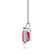 ELIZA - Emerald Cut Ruby 4 Claw Drop Pendant 18k White Gold Pendant Lily Arkwright