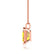 ELIZA - Emerald Cut Yellow Sapphire 4 Claw Drop Pendant 18k Rose Gold Pendant Lily Arkwright