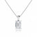 ELIZA - Emerald Cut Lab Diamond 4 Claw Drop Pendant 18k White Gold Pendant Lily Arkwright