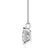 ELIZA - Emerald Cut Lab Diamond 4 Claw Drop Pendant 18k White Gold Pendant Lily Arkwright