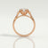 FLEUR - Round Lab Diamond 18k Rose Gold Shoulder Set Ring