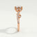FLEUR - Round Lab Diamond 18k Rose Gold Shoulder Set Ring