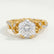 FLEUR - Round Lab Diamond 18k Yellow Gold Shoulder Set Ring