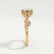 FLEUR - Round Lab Diamond 18k Yellow Gold Shoulder Set Ring