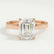 FLORENCE - Emerald Lab Diamond 18k Rose Gold Solitaire