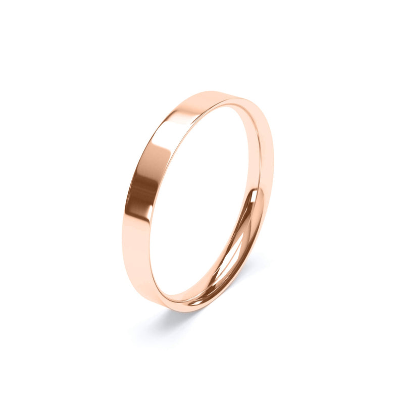 - Flat Court Profile Wedding Band 9k Rose Gold Wedding Bands Lily Arkwright