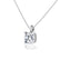 FILIPPA - Cushion Cut  Lab Diamond 4 Claw Drop Pendant 950 platinum Pendant Lily Arkwright