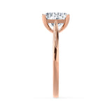 FLORENCE - Elongated Cushion Lab Diamond 18k Rose Gold Solitaire