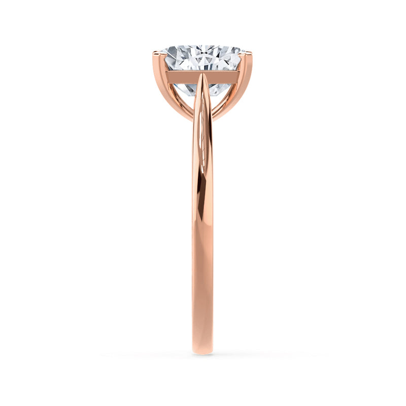 FLORENCE - Elongated Cushion Lab Diamond 18k Rose Gold Solitaire