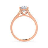 FLORENCE - Elongated Cushion Lab Diamond 18k Rose Gold Solitaire