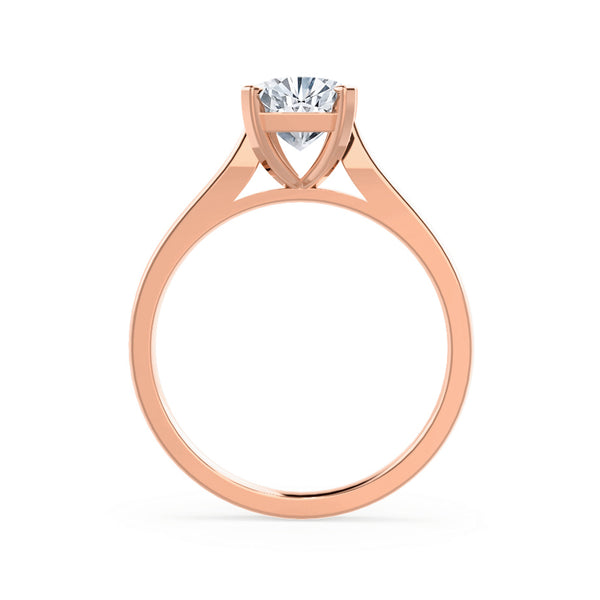 FLORENCE - Elongated Cushion Lab Diamond 18k Rose Gold Solitaire