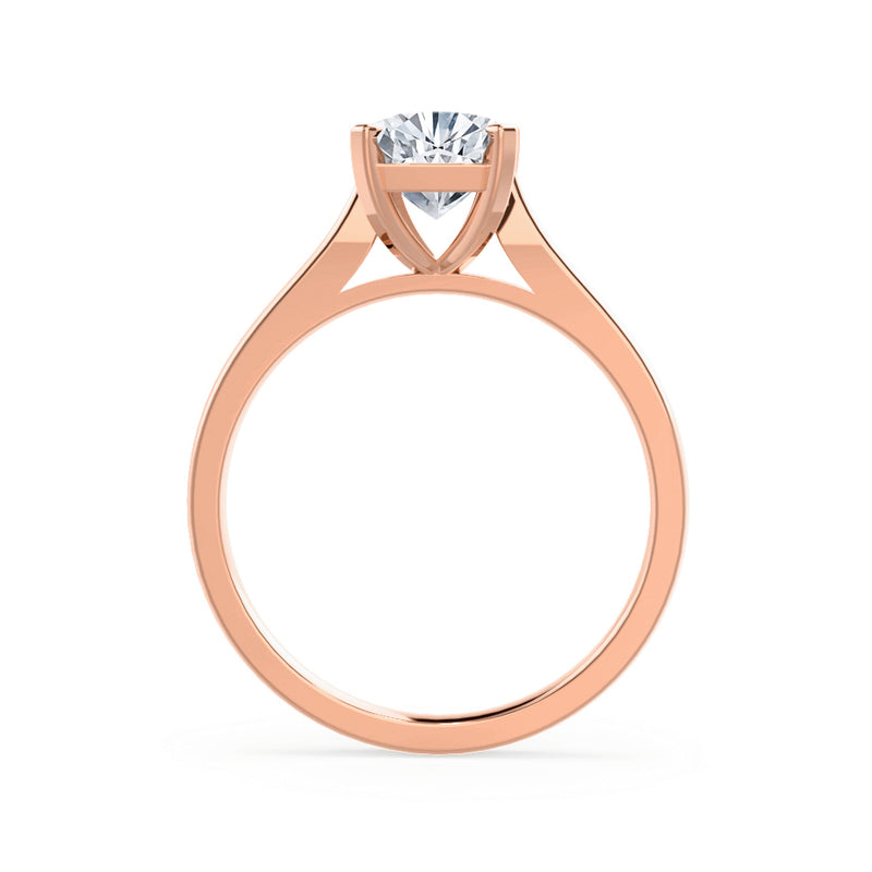 FLORENCE - Elongated Cushion Lab Diamond 18k Rose Gold Solitaire