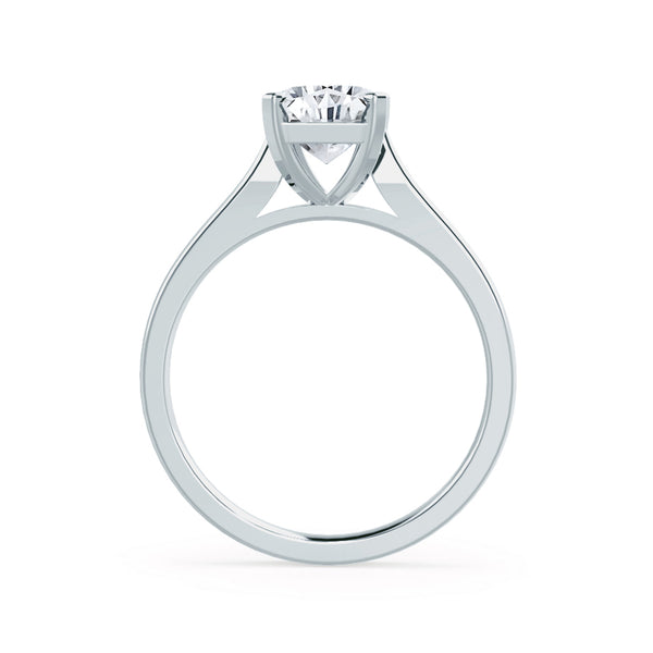 FLORENCE - Elongated Cushion Lab Diamond 18k White Gold Solitaire