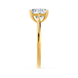 FLORENCE - Elongated Cushion Lab Diamond 18k Yellow Gold Solitaire