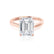 FLORENCE - Emerald Natural Diamond 18k Rose Gold Solitaire Engagement Ring Lily Arkwright