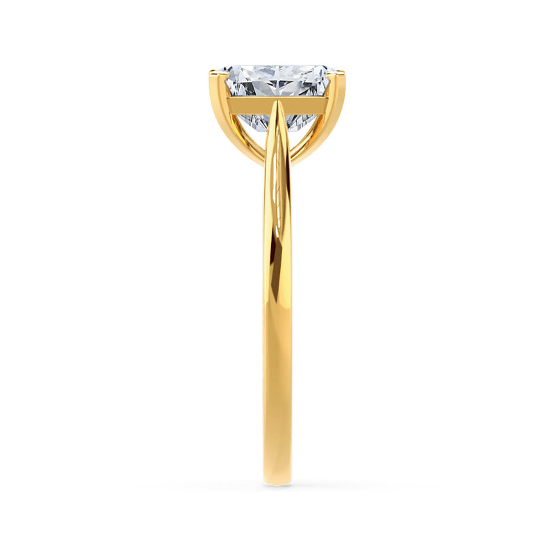 FLORENCE - Radiant Lab Diamond 18k Yellow Gold Solitaire