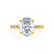 HOPE - Oval Lab Diamond 18k Yellow Gold Shoulder Set Ring