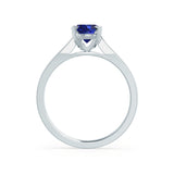 ISABELLA - Oval Blue Sapphire 950 Platinum Gold Solitaire Ring Engagement Ring Lily Arkwright