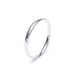 - Oval Profile Plain Wedding Ring 9k White Gold Wedding Bands Lily Arkwright