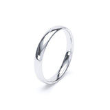- Regular Court Profile Plain Wedding Ring 9k White Gold Wedding Bands Lily Arkwright