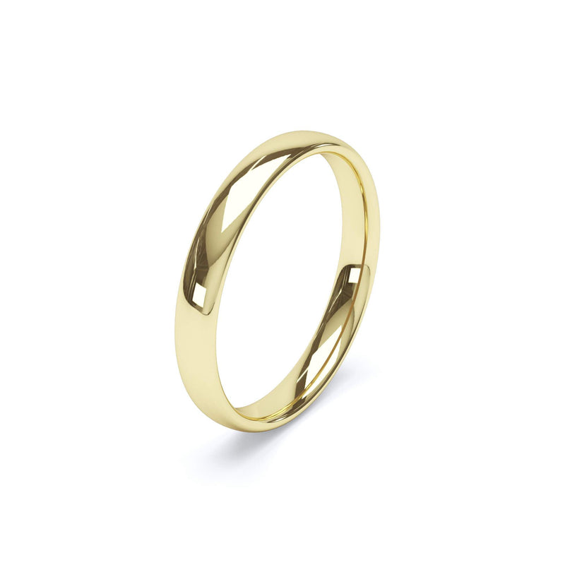 - Regular Court Profile Wedding Ring 9k Yellow Gold Wedding Bands Lily Arkwright