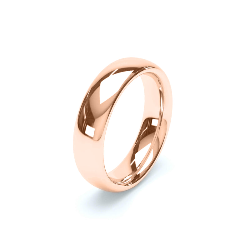 - Regular Court Profile Wedding Ring 9k Rose Gold Wedding Bands Lily Arkwright