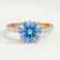 GISELLE - Round Blue Lab Diamond 18k Rose Gold Solitaire Ring