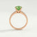 GISELLE - Round Green Lab Diamond 18k Rose Gold Solitaire Ring