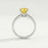 GISELLE - Round Yellow Lab Diamond 18k White Gold Solitaire Ring