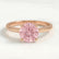GRACE - Round Pink Coloured Lab Diamond 18k Rose Gold Solitaire Ring