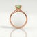 GRACE - Round Green Coloured Lab Diamond 18k Rose Gold Solitaire Ring