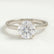 Grace solitaire round lab diamond 18k white gold platinum engagement ring
