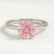 GRACE - Round Pink Coloured Lab Diamond 950 Platinum Solitaire Ring