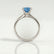 GRACE - Round Blue Coloured Lab Diamond 950 Platinum Solitaire Ring