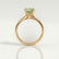 GRACE - Round Green Coloured Lab Diamond 18k Yellow Gold Solitaire Ring