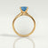 GRACE - Round Blue Coloured Lab Diamond 18k Yellow Gold Solitaire Ring