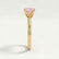 GRACE - Round Pink Coloured Lab Diamond 18k Yellow Gold Solitaire Ring