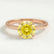 GRACE - Round Yellow Lab Diamond 18k Rose Gold Solitaire Ring