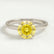 GRACE - Round Yellow Lab Diamond 18k White Gold Solitaire Ring