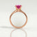 Grace round pink sapphire solitaire engagement ring in rose gold – view 2