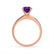 GRACE - Chatham Lab Grown Alexandrite Solitaire 18k Rose Gold Engagement Ring Lily Arkwright