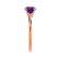 GRACE - Chatham Lab Grown Alexandrite Solitaire 18k Rose Gold Engagement Ring Lily Arkwright