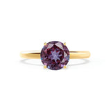 GRACE - Chatham Lab Grown Alexandrite Solitaire 18k Yellow Gold Engagement Ring Lily Arkwright