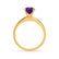 GRACE - Chatham Lab Grown Alexandrite Solitaire 18k Yellow Gold Engagement Ring Lily Arkwright